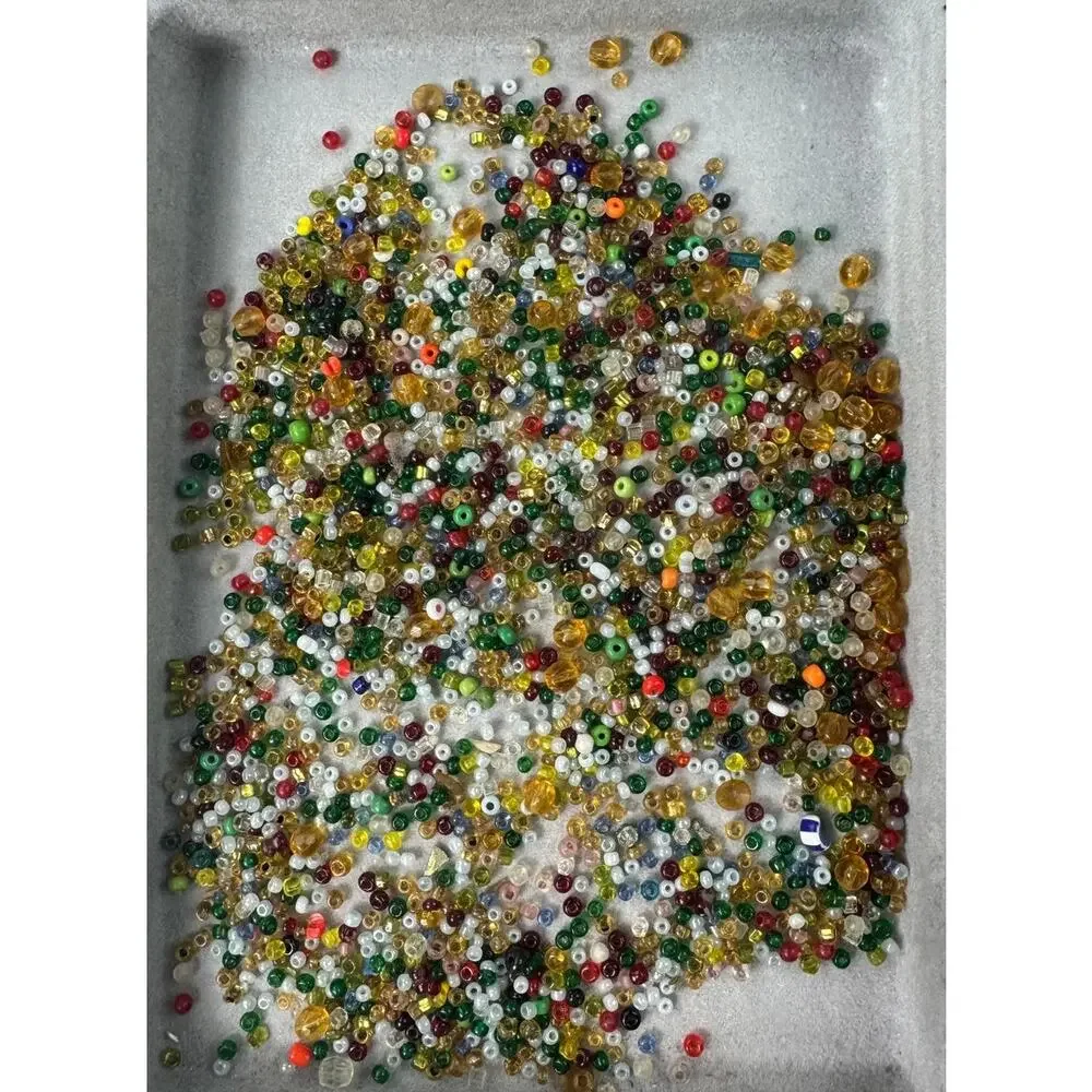 Assorted Multicolored Seed and Bugle Beads Various Shades and Sizes